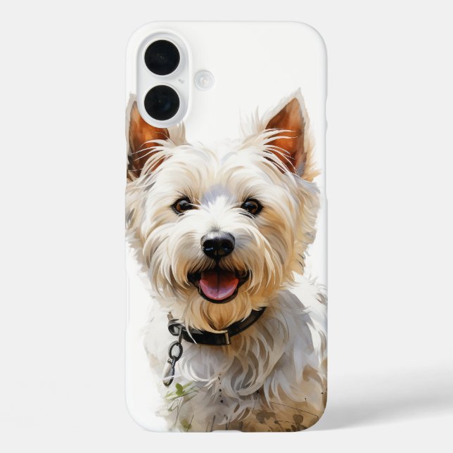 CUTE WEST HIGHLAND WHITE TERRIER PUPPY DOG Case-Mate iPhone CASE (Back)