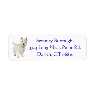 Cute West Highland White Terrier Puppy Dog Mom Label