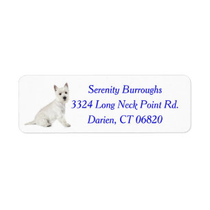 Cute West Highland White Terrier Puppy Dog Mom Label