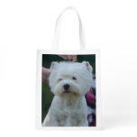 Cute West Highland White Terrier Reusable Grocery Bag