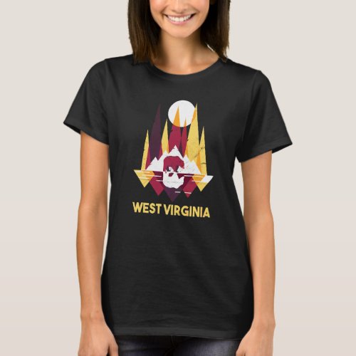 Cute West Virginia Allegheny Mountains Bear Wv Ret T_Shirt