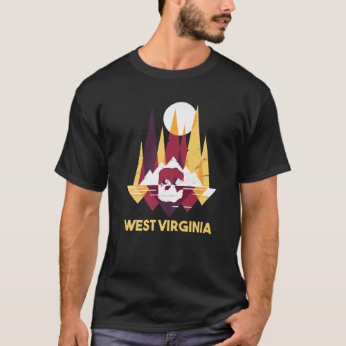 Cute West Virginia Allegheny Mountains Bear WV Ret T_Shirt