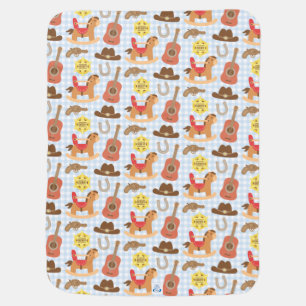 Cute Western Cowboy Pattern For Baby Boys Blanket