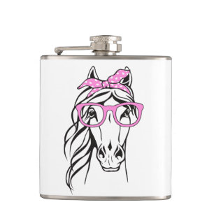 Cute Western Equestrian Gift Horseback Rider Horse Flask