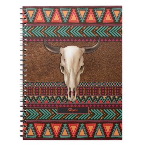 Cute Western Rodeo Style Tooled Leather  Notebook