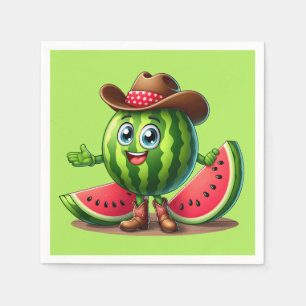 Cute Western Summer watermelon party Napkins
