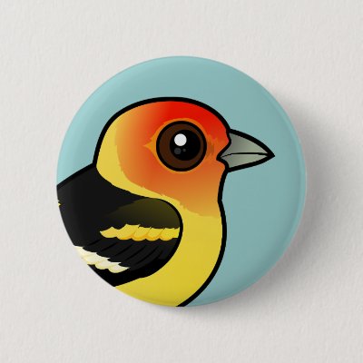 Cute Western Tanager Button