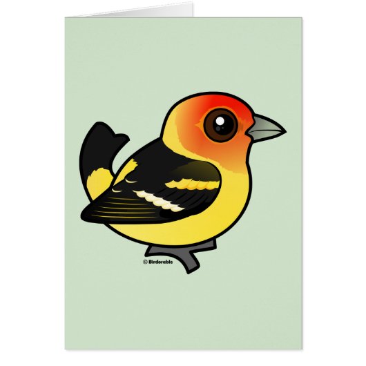 Cute Western Tanager Cards (Front)