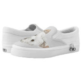 Cute Westie Dog Art Zip Slip on Shoes (Pair)