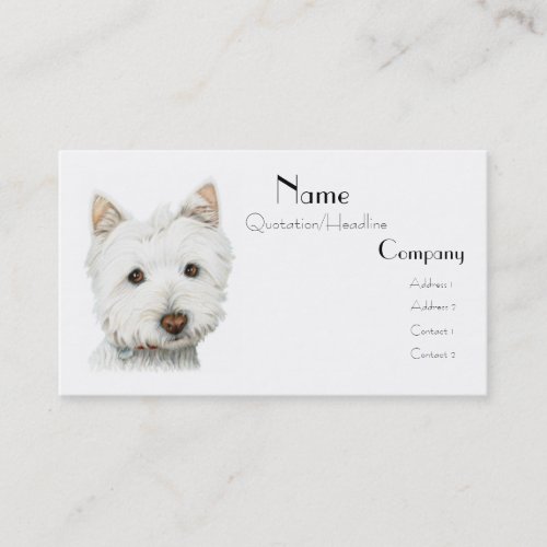 Cute Westie Dog Business Card