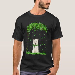 Cute Westie Dog Irish Green Shamrock C St Patrick T-Shirt