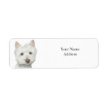 Cute Westie Dog Label at Zazzle