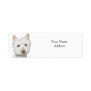 Cute Westie Dog Label by ckeenart at Zazzle