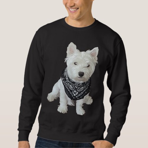 Cute Westie Dog Picture Sweatshirt