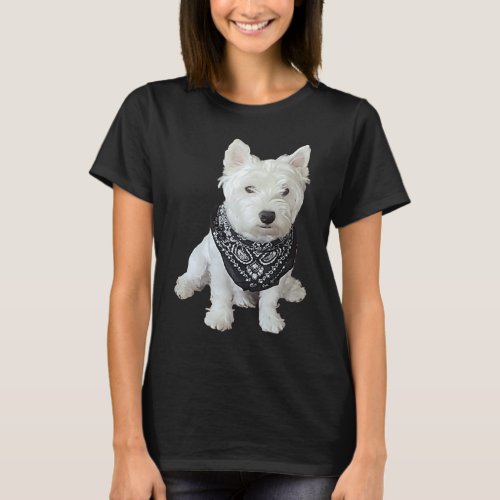 Cute Westie Dog Picture T_Shirt