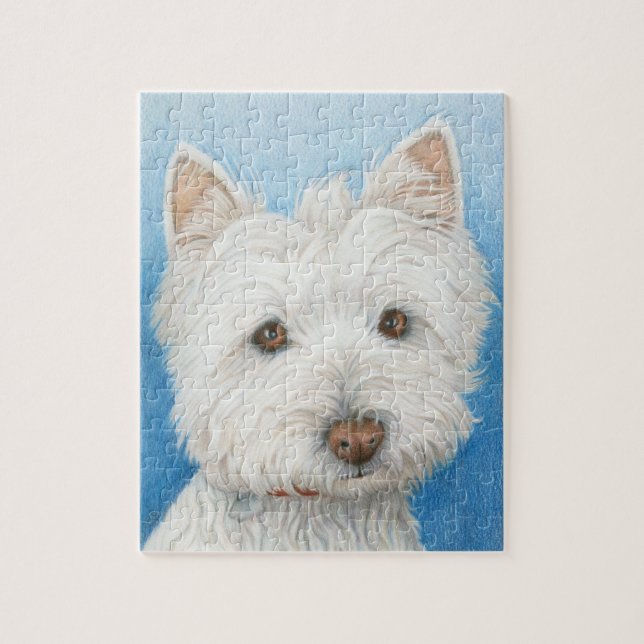 Cute Westie Dog Puzzle (Vertical)
