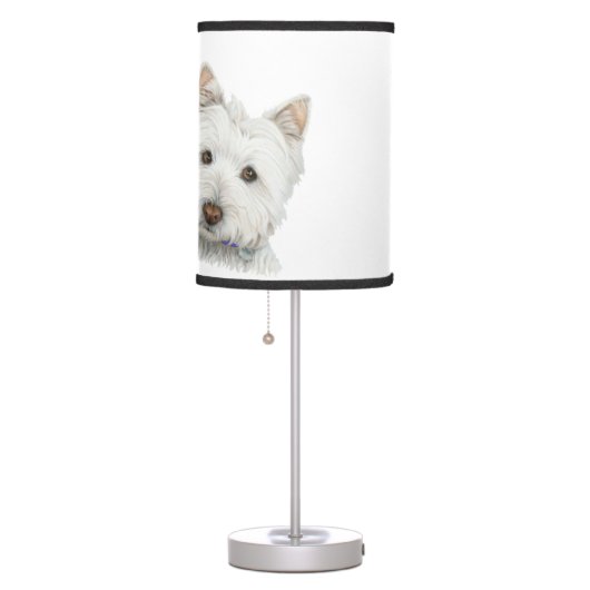 Cute Westie Dogs Art Lamp (Right)