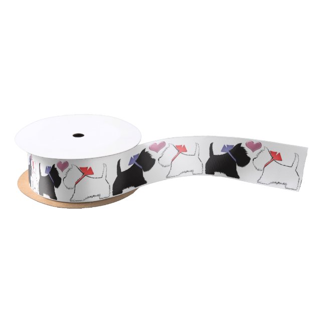 Cute Westie Dogs Art Ribbon (Spool)