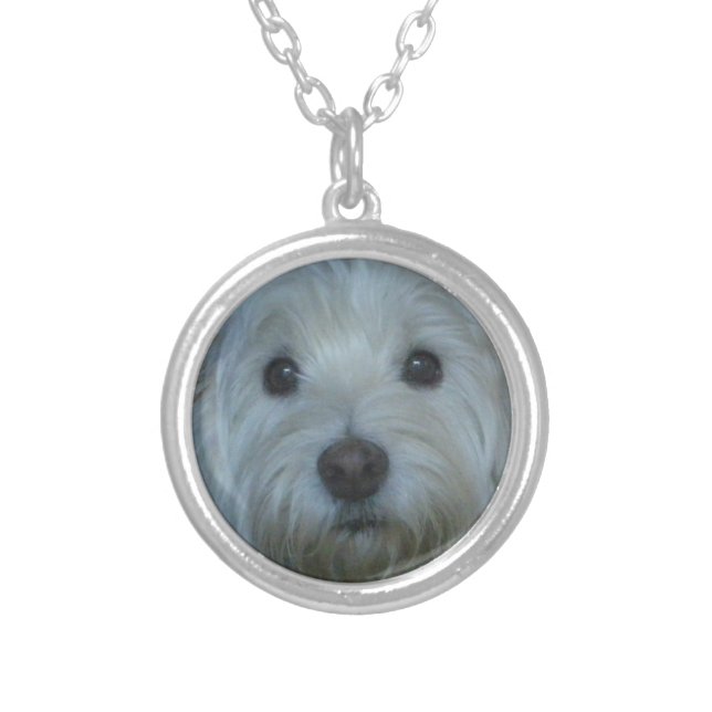Cute Westie Face Necklace (Front)