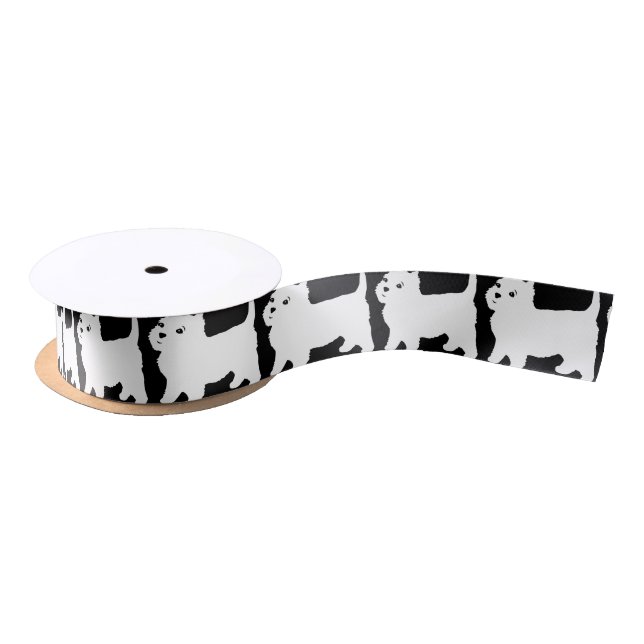 Cute Westie - West Highland White Terrier Satin Ribbon (Spool)