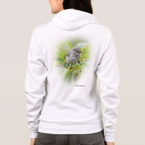 Cute Wet Wee Bushtit on the Laurel Hoodie