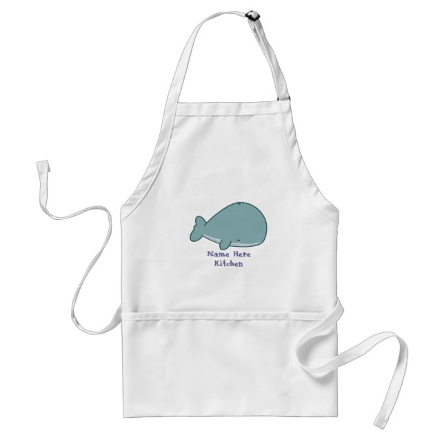Cute Whale Adult Apron (Front)