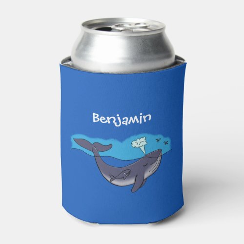 Cute whale and calf cartoon can cooler