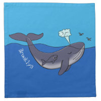 Cute whale and calf whimsical cartoon