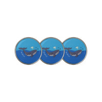 Cute whale and calf whimsical cartoon
