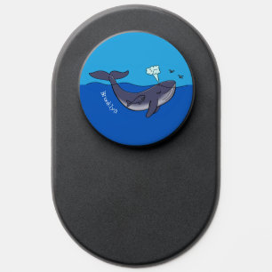 Cute whale and calf whimsical cartoon PopSocket