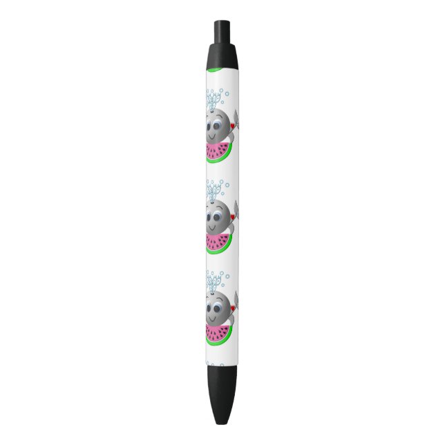 Cute Whale and Watermelon Pen (Front Vertical)