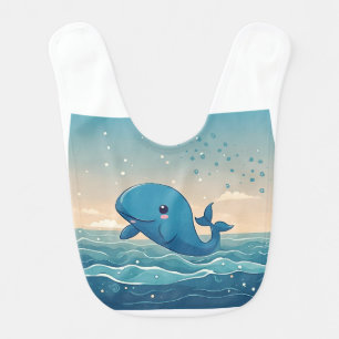 Cute Whale Baby Bib