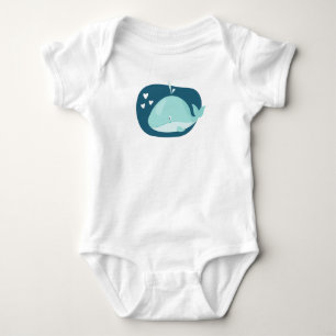 Cute Whale Baby Bodysuit