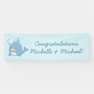 Cute Whale Baby Shower Kawaii Banner