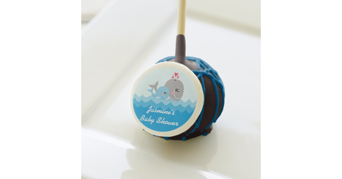 Cute Whale Boy Baby Shower Cake Pops Zazzle Com