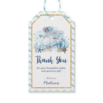 Cute Whale Boy Baby Shower Thank You Favor Gift Tags