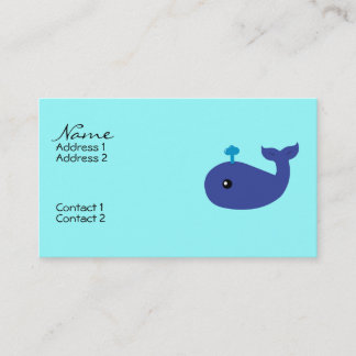 Cute Whale Business Cards
