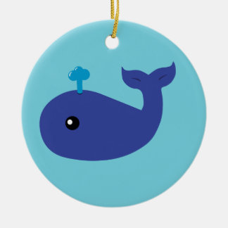 Cute Whale Ceramic Ornament