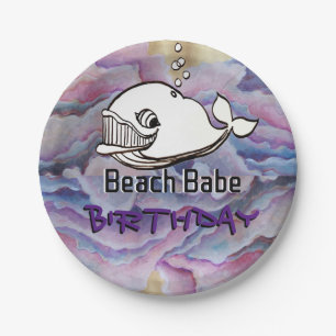 cute whale drawing paper plates