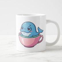 Cute Whale in a Teacup