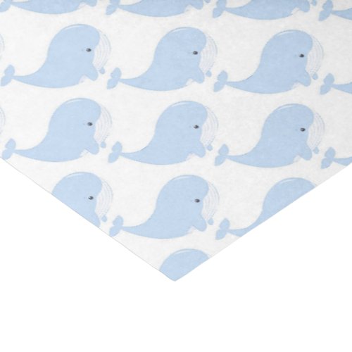 cute whale lovers tiled pattern  tissue paper