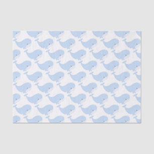 cute whale lovers tiled pattern tissue paper