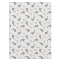 Cute Whale Mom and Baby Pattern Tablecloth