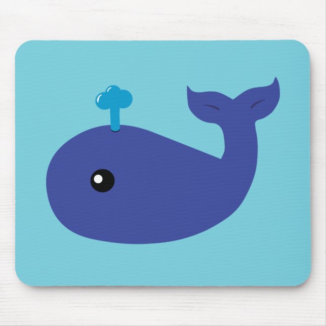 Cute Whale Mouse Pad (Front)