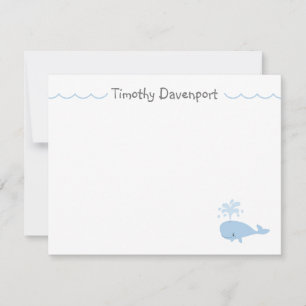Cute Whale Note Card