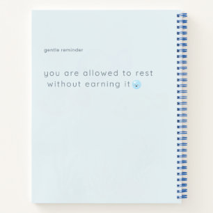 Cute Whale Ocean Aesthetic Notebook Soft Minimal