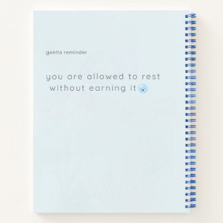 Cute Whale Ocean Aesthetic Notebook | Soft Minimal