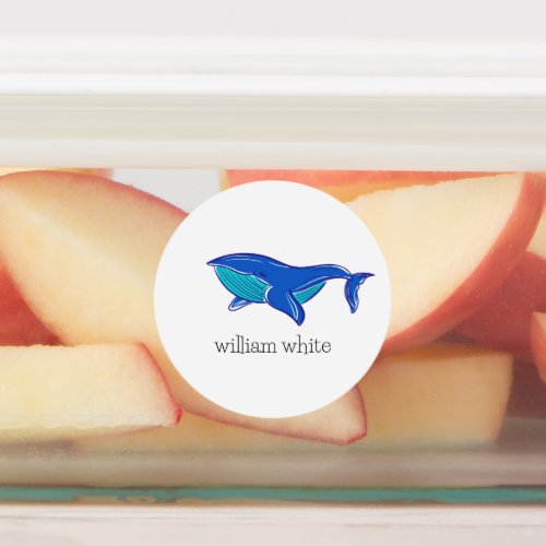 Cute Whale Personalized Belongings Kids Labels