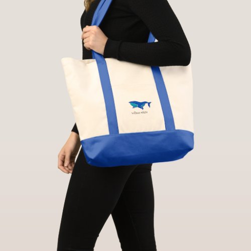 Cute Whale Personalized Tote Bag