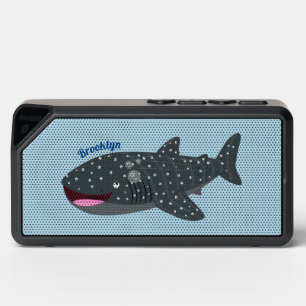 Cute whale shark happy cartoon illustration bluetooth speaker